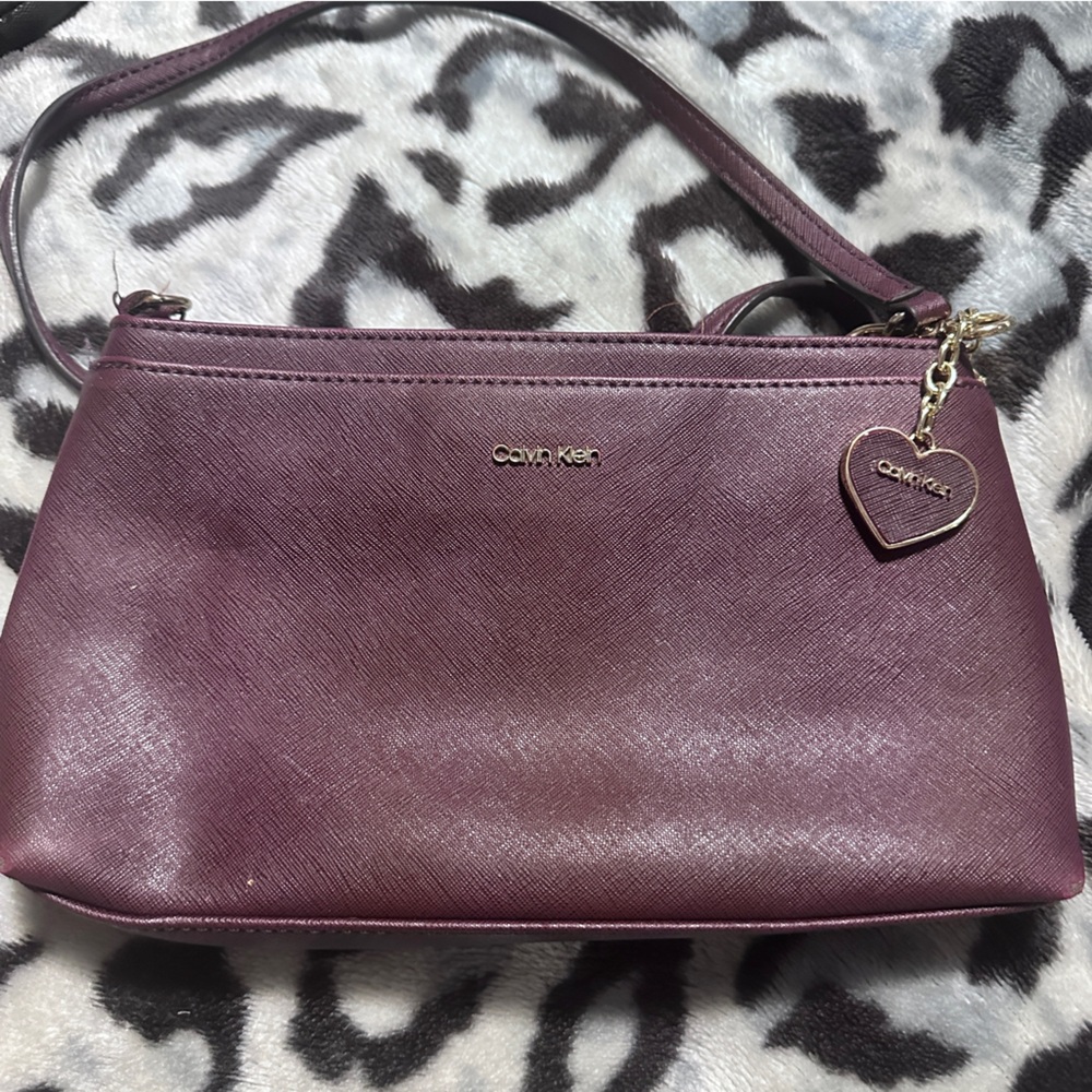 Calvin Klein Burgundy Crossbody Bag